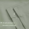 Solid Blackout Curtain Energy Efficient Tie Up Shades -Rod Pocket