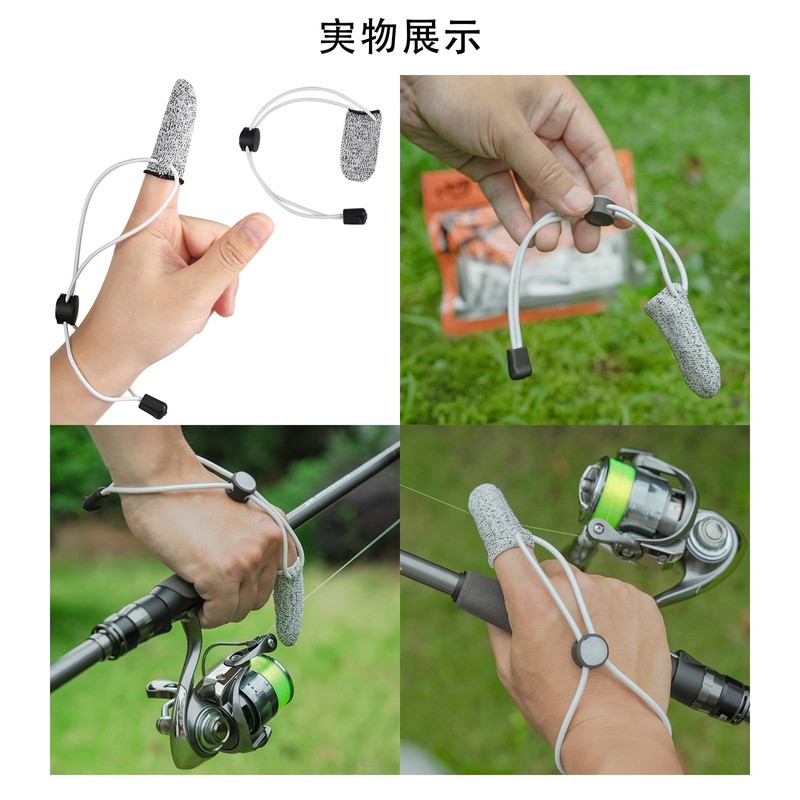 BaraRose Fishing Gloves Single Finger Protector Anti-Slip Finger Guard Long