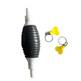 SULAITE Bomba de Sifón de Líquidos, Manguera De Sifón Gasolina De Mano Bomba Manual Pro Fuel de Transferencia de Combustible de Agua de Aceite de Gas (1 Bomba de esferas (con 2 Clips))