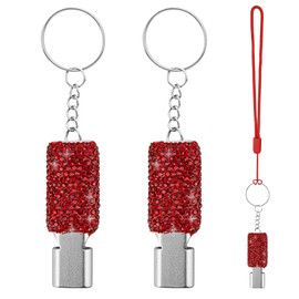 Biiange 2 Pack Bling Red Whistle, Whistle for Coaches with Lanyard, Coaches Referee Sports Whistles, Loud Metal Sports for Referees, Hikers (Red)