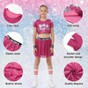LOLANTA Girls Hip Hop Dance Costumes Kids Sequin Pink Skirt