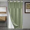 SORTTO No Hook Shower Curtain with Snap in Liner Set