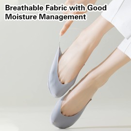 6 Pairs of Women's Invisible Cotton High Heel Cushion Shoe Insoles, nude