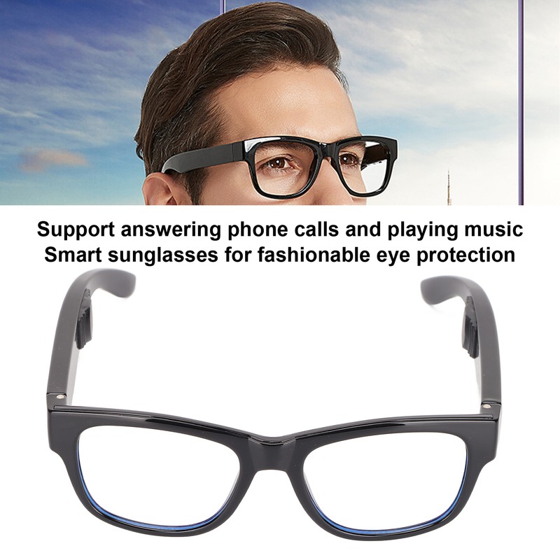 Smart Sunglasses Multifunctional Wireless Bluetooth Sunglasses for PC Laptop ComputerWhite