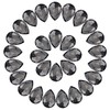 Teardrop Rhinestones 100Pcs Gray Glass Rhinestones Point Back Crystal Rhinestones