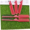 Beavorty 5pcs Red Folding Hair Comb Portable Anti-static Double-sided Hair