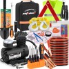 AUTODECO Car Emergency Roadside Assistance Kit with Jumper Cables Tire