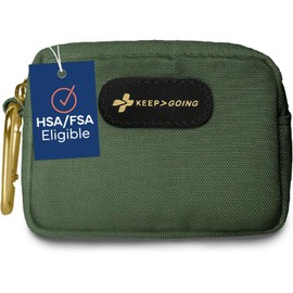 KeepGoing Small Travel First Aid Kit Kids – 60 Pc. Mini First Aid Kit for Purse, Diaper Bag, & Backpack with Latex-Free Bandages – 4 Oz., & 4.5 x 3.5 x 2 in, TSA-Approved