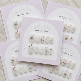 Daisy Dino  Handmade Nail Tip - Long Stiletto / 데이지 디노  수제네일팁 - 롱스틸레토