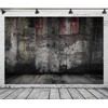 BELECO 7x5ft Fabric Scary Bloody Brick Wall Backdrop Damaged Old