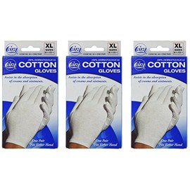 KNOWAIR Cara Cotton Gloves - XL (Pack of 3 )
