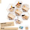 Nnewvante Couch Table on Arm,3 in 1 Large 15.36"x9.85" Bamboo