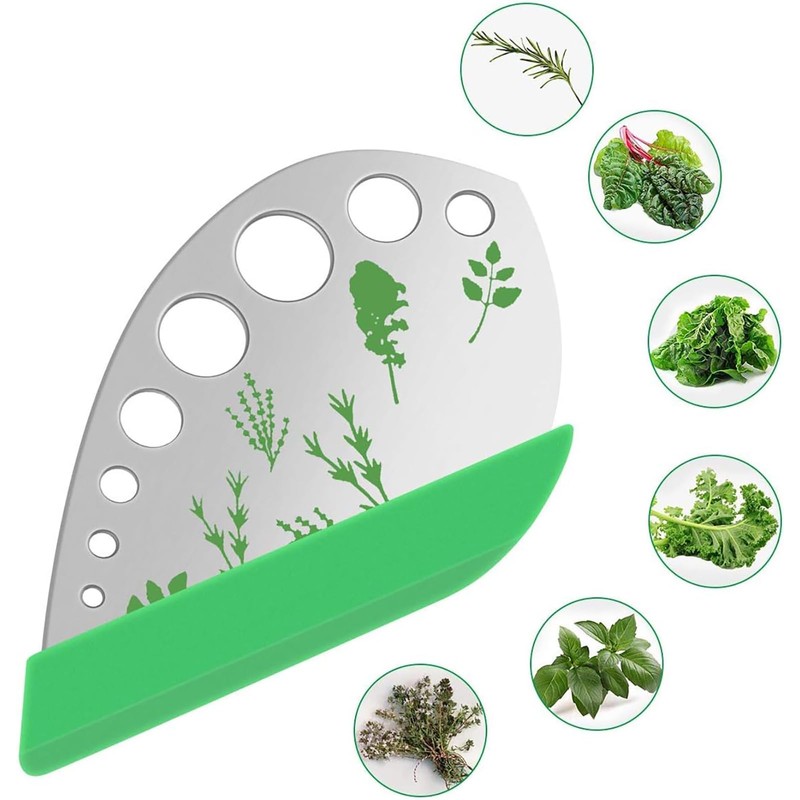 Herb Stripper, 9 Hole Stainless Steel Herb Cutter Leaf Stripper