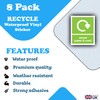 8-Pack - Recycling Bin Sticker Label - Mixed Paper &
