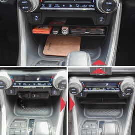 TACOBRO 2PCS Center Console Organizer Tray Compatible with Toyota RAV4 2025 2024 2023 2022 2021 2020 2019 and 2021-2024 2025 RAV-4 Prime Accessories,Gear Shift Storage Tray Secondary Box