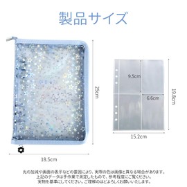 Machi no Wave Sticker Notebook, A5 Sticker Notebook, Color File, Girls, Loose Paper, Refillable, Peel and Stick Schedule Notepad, Card Storage, Correct Book, Diary, 10 Pages, Transparent Sleeve