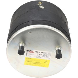 Dayton Parts 452-8709L Air Spring, Rolling Lobe, Composite Piston, 10.7" Static Height, Top Plate Diameter 10.13, Piston Diameter 9.13, Two Studs Top Plate, One Stud Piston