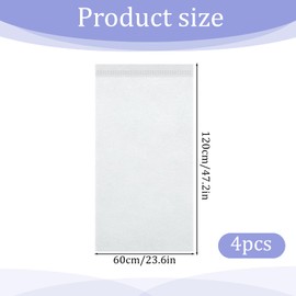 4 Pcs Guitar Dust Cover Non-Woven Fabric Guitar Storage Bag White Breathable Dust Cover Protector Covers for Electric and Acoustic Guitars Electric Bass Upright Stand 120cmx60cm / 47"x23.5"