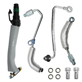 4PCS Turbo Oil Return Drain & Feed Line Kit - Fits 2011-2021 Chevy Cruze Sonic Trax, 2013-2021 Buick Encore 1.4L - Replaces 55587854, 55592600, 55568031, 55567067, 667-023, 625-829