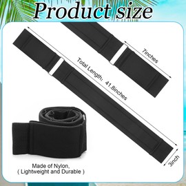 Maiteenly 2 Pcs Replacement Kneeboard Strap Boating Shock Water Sport Knee Board Knee Surfing Board Strap for Waterboarding Kneeling Boarding(Padded)