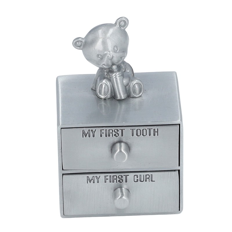 Tooth Fairy Keepsake Box Alloy Structure Soft Inner Wall Bear