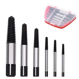 6-Piece Left Extractor Set, M3-M25, Screw Extractor Set, Professional Extractor Set, Screw Extractor Kit for Damaged Screws, Pipes