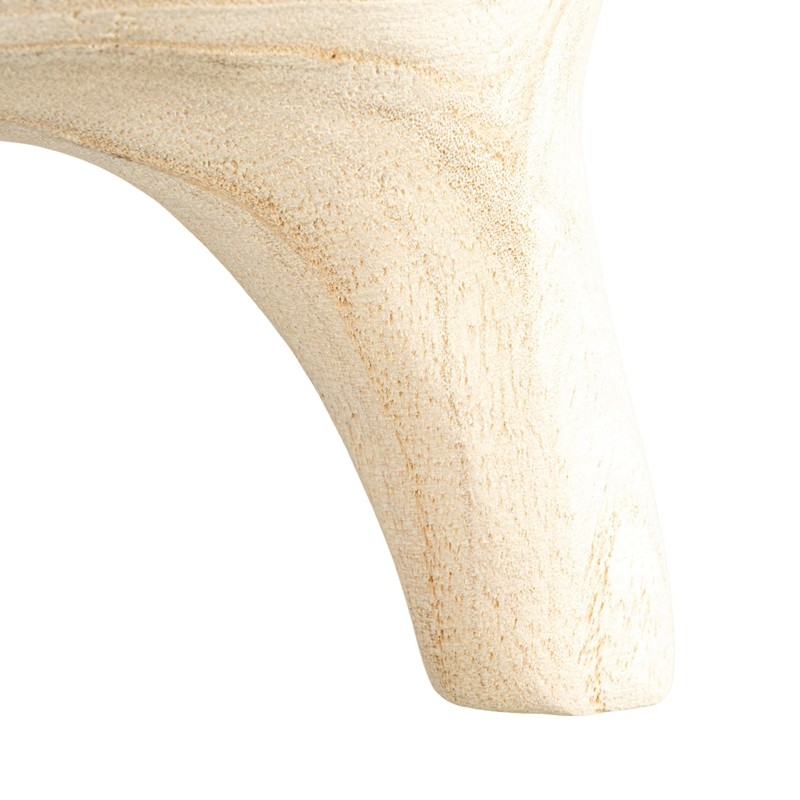 Creative Co-Op Rustic Paulownia Footed Wood Bowl, Natural