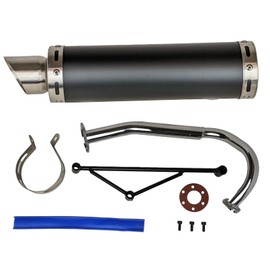 RedCap High Performance Exhaust System Muffler for GY6 50cc Scooter Moped TaoTao Jonway Kymco 139QMB (Black)
