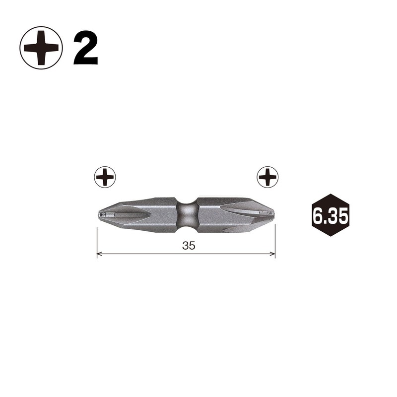 Vessel JA142035 Double-Ended Bit Jaws + 2 x 35