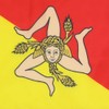 Sicily Flag 18'' x 12'' cords - Italy - Sicilian
