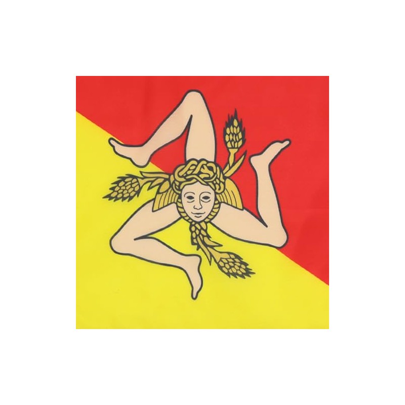 Sicily Flag 18'' x 12'' cords - Italy - Sicilian