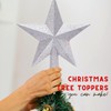 Plastic Christmas Tree Topper, Glitter Tree Star, Christmas Tree Star
