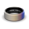 The Ridge Burnt Titanium Beveled Ring Comfort Fit Wedding Band