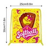 12 Pcs Softball Drawstring Bag Set Sports Themed Backpack Storage