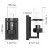 Tipace Black Wall Light Fixtures,Industrial Wall Sconces Clear Glass Wall