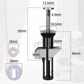 Toilet Seat Fixing Bolts, Universal Toilet Seat Fastener Bolt Kit, Heavy Duty Toilet Cover Screws Replacement Kit, Easy Installation & Maintenance Accessories for Toilet Seat Fittings (4)