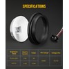 Partsam 4x 4 Inch Round Amber White Strobe Lights Dual
