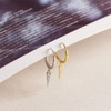 Dainty Hoop Dangle Earrings for Women, Small Hoop Earring with