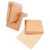 Tiardey Square Solid Wood Tea Coaster Beech Iinsulation Padwith Holder,Set