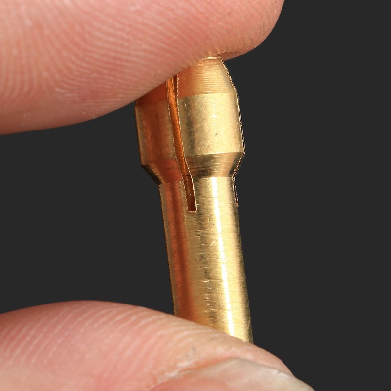 dophee 10Pcs 0.5-3.2mm Brass Collet Nut Adapter, Shank Dia 4.3mm