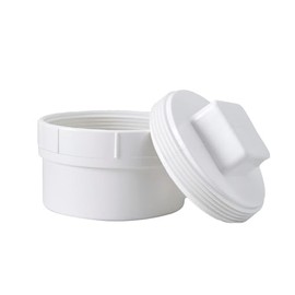 4" PVC Sewer Outlet Cleaning Adapter with Threaded Pipe Cover Joint - PVC DWV Drainage Sewer Cleaning Fitting for Drainage Pipeline System