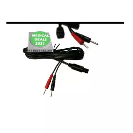 ROSCOE MEDICAL 3PS - 2 ELECTRODE LEAD WIRES & GREY CONNECTOR CABLE for ROSCOE MEDICAL COMBOCARE