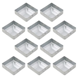 Plum Fittings 2 1/2" x 2 1/2" Square Pressed Steel Dome Caps Galvanized Steel (10 Pack)