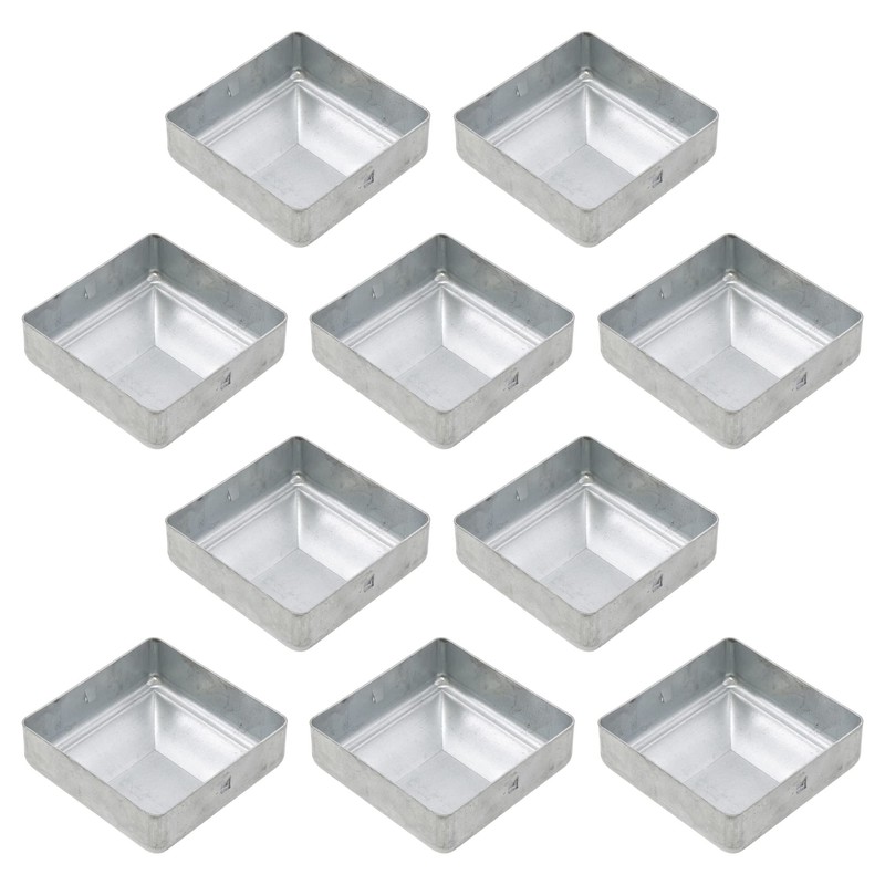 Plum Fittings 2 1/2" x 2 1/2" Square Pressed Steel