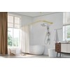 Utopia Alley Rustproof Wall Mounted Aluminum Double L Shaped Shower