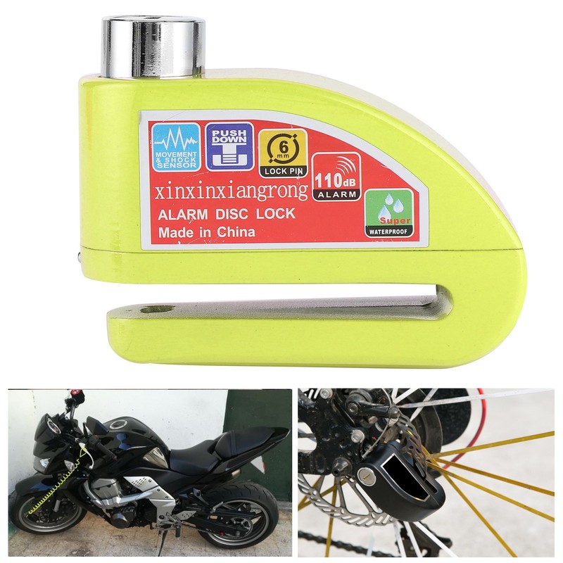 Waterproof Disc Brake Lock Kit 110dB Anti Theft Security Alarm