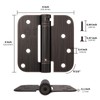 goldenwarm 6 Pack 4 Inch Oil Rubbed Bronze Self Closing