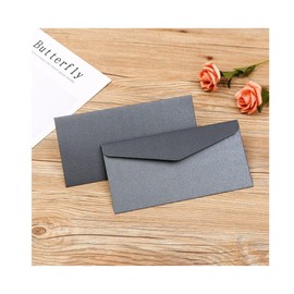 EINEY Horizontal Envelopes, Set of 30 A4 Letters, Invitations, Funerals, Invitations, Invitations, Business, Invisible Envelopes, Solid Color Black