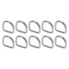 10 PCS 316 Stainless Steel D Ring Seamless Welded Hardware
