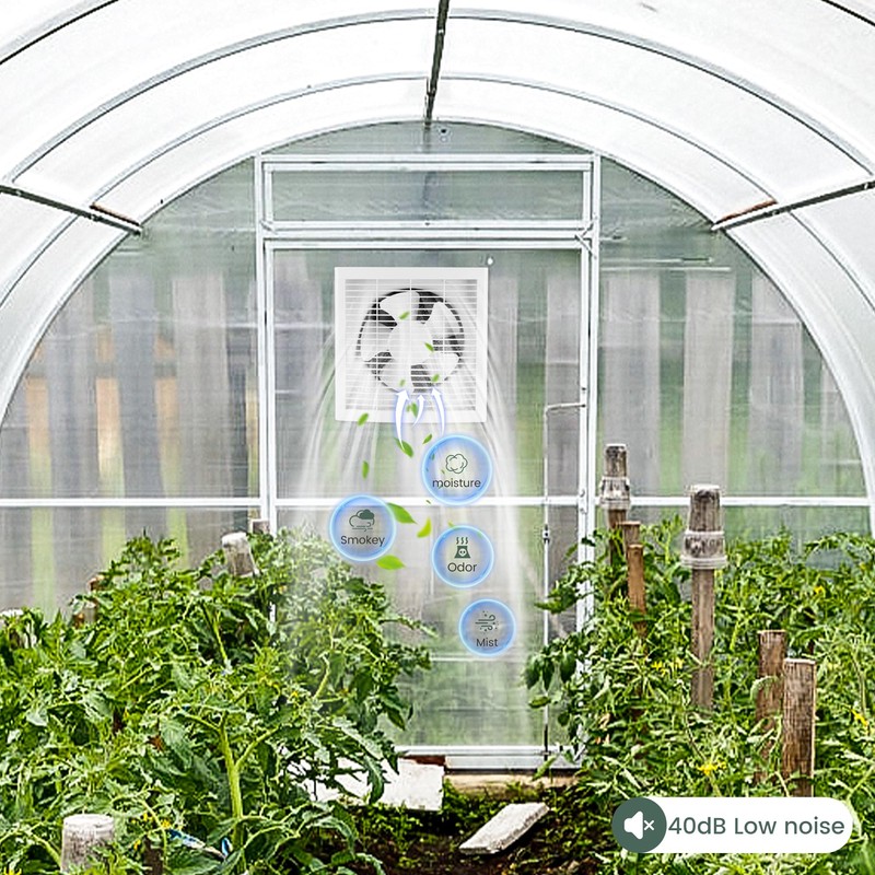 Fanspex 6" Shutter Exhaust Fan, 258CFM Window or Wall Mount